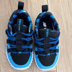 New Balance Kids' Black and Blue Athletic Sneakers